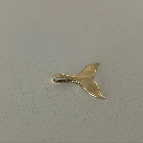14kt. Yellow Gold Whale Tail Pendant